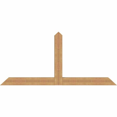 Ekena Millwork Portland Timber Gable Bracket, Western Red Cedar, 84"W x 38"H x 5 1/2"D x 5 1/2"F, 11/12 Pitch GBW084X38X0606POR00SWR
